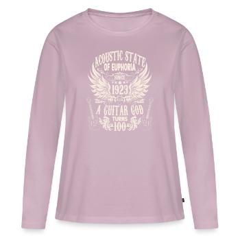 Guitarists Birthday Born 1923 100 years - Women's Premium Organic Long Sleeve Shirt - dusky pink - Front - Julia (174cm)