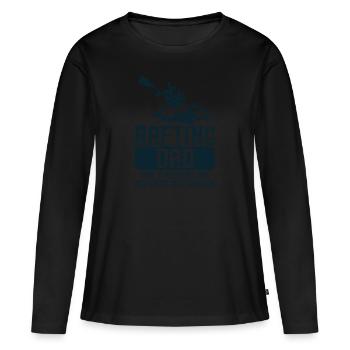 Fluss Rafting - Frauen Premium Bio Langarmshirt - Schwarz - Vorne - Julia (174cm)