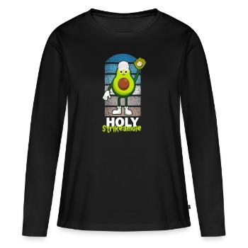 Holy Strikeamole Baseball Softball Avocat - T-shirt manches longues Premium bio Femme - noir - Devant - Julia (174cm)