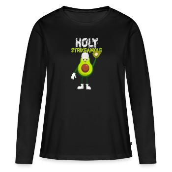 Holy Strikeamole Baseball Softball Avocat - T-shirt manches longues Premium bio Femme - noir - Devant - Julia (174cm)