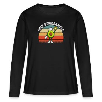 Holy Strikeamole Baseball Softball Avocat - T-shirt manches longues Premium bio Femme - noir - Devant - Julia (174cm)