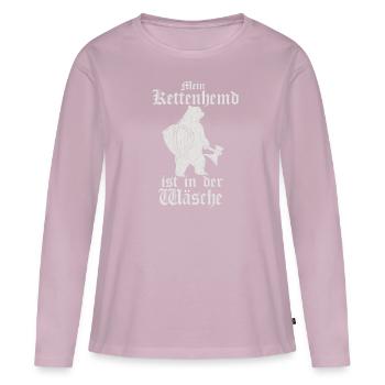 Kettenhemd ist in der Wäsche Buhurt Ritter Hema - Frauen Premium Bio Langarmshirt - Altrosa - Vorne - Julia (174cm)