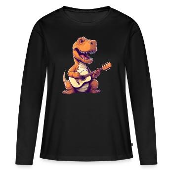 Trex Guitariste Guitariste - T-shirt manches longues Premium bio Femme - noir - Devant - Julia (174cm)