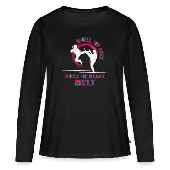 Smell My Feet Smell My Black Belt Karate - Women's Premium Organic Long Sleeve Shirt - black - Front - Julia (174cm)