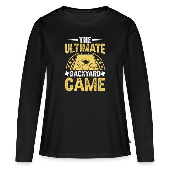 Cornhole The Ultimate Backyard game - Women's Premium Organic Long Sleeve Shirt - black - Front - Julia (174cm)