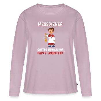 Messdiener Gottes heimlicher Party-Assistent - Frauen Premium Bio Langarmshirt - Altrosa - Vorne - Julia (174cm)
