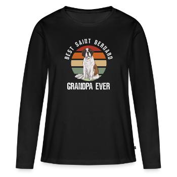 St. Bernard St. Bernard Dog Dog - Women's Premium Organic Long Sleeve Shirt - black - Front - Julia (174cm)