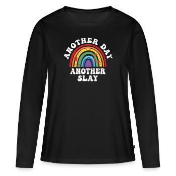 Another Day Another Slay Motivational - Women's Premium Organic Long Sleeve Shirt - black - Front - Julia (174cm)
