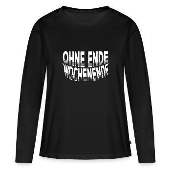 Weekend Party Time Disko Ohne Ende Wochenende - Frauen Premium Bio Langarmshirt - Schwarz - Vorne - Julia (174cm)