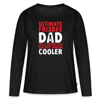 Ultimate Frisbee Wurfscheibe - Frauen Premium Bio Langarmshirt - Schwarz - Vorne - Julia (174cm)