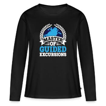 Tour guide Travel guide City guide - Women's Premium Organic Long Sleeve Shirt - black - Front - Julia (174cm)