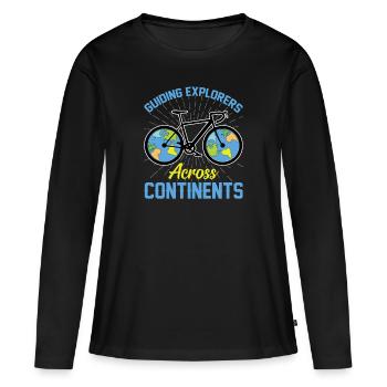 Tour Guide Explorer Explorer Guide - Women's Premium Organic Long Sleeve Shirt - black - Front - Julia (174cm)