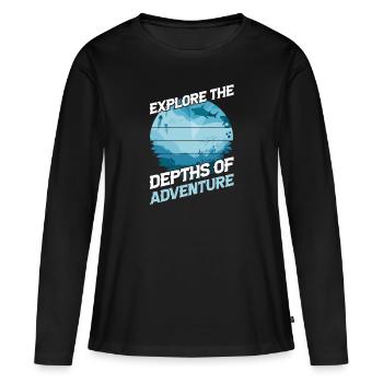 Explore the depths of the Riviera Maya adventure - Women's Premium Organic Long Sleeve Shirt - black - Front - Julia (174cm)
