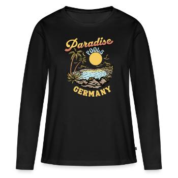 Paradise pools - Frauen Premium Bio Langarmshirt - Schwarz - Vorne - Julia (174cm)