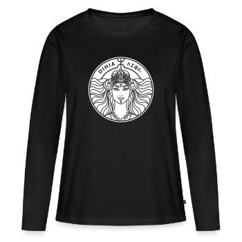 DIHIA La reine berbère surnommée Kahena - T-shirt manches longues Premium bio Femme - noir - Devant - Julia (174cm)