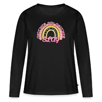Another Day Another Slay Motivational - Women's Premium Organic Long Sleeve Shirt - black - Front - Julia (174cm)
