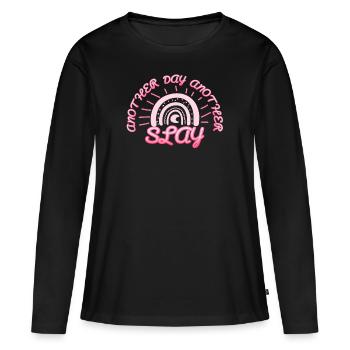 Another Day Another Slay Motivational - Women's Premium Organic Long Sleeve Shirt - black - Front - Julia (174cm)