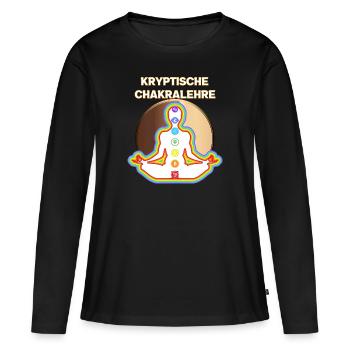 Krypto Chakralehre - Frauen Premium Bio Langarmshirt - Schwarz - Vorne - Julia (174cm)