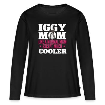 Lévrier italien Greyhound Chiens - T-shirt manches longues Premium bio Femme - noir - Devant - Julia (174cm)