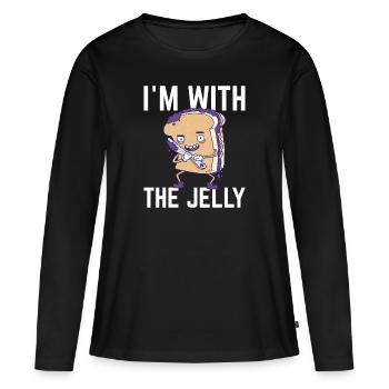 Peanut butter and jam fan - Women's Premium Organic Long Sleeve Shirt - black - Front - Julia (174cm)