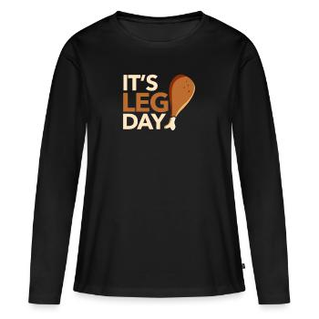 It's the Day of Legs Fun Workout Turkey - Women's Premium Organic Long Sleeve Shirt - black - Front - Julia (174cm)