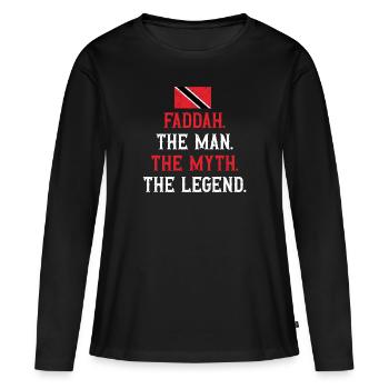 Drapeau de Trinité-et-Tobago - T-shirt manches longues Premium bio Femme - noir - Devant - Julia (174cm)