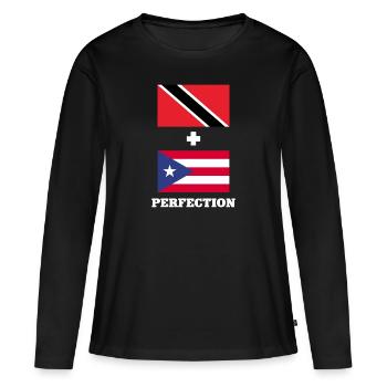 Drapeau de Trinité-et-Tobago - T-shirt manches longues Premium bio Femme - noir - Devant - Julia (174cm)