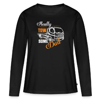 Really Tow-Some Dad Trucking Tow Truck Driver - Frauen Premium Bio Langarmshirt - Schwarz - Vorne - Julia (174cm)