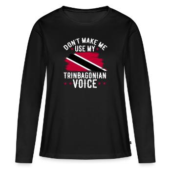 Drapeau de Trinité-et-Tobago - T-shirt manches longues Premium bio Femme - noir - Devant - Julia (174cm)