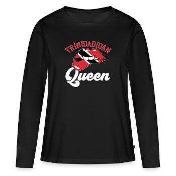 Drapeau de Trinité-et-Tobago - T-shirt manches longues Premium bio Femme - noir - Devant - Julia (174cm)