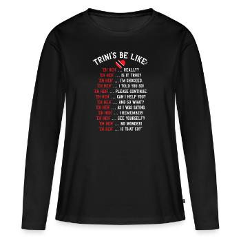 Drapeau de Trinité-et-Tobago - T-shirt manches longues Premium bio Femme - noir - Devant - Julia (174cm)