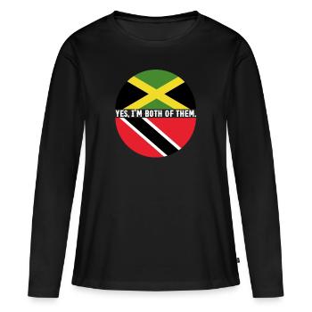 Drapeau de Trinité-et-Tobago - T-shirt manches longues Premium bio Femme - noir - Devant - Julia (174cm)