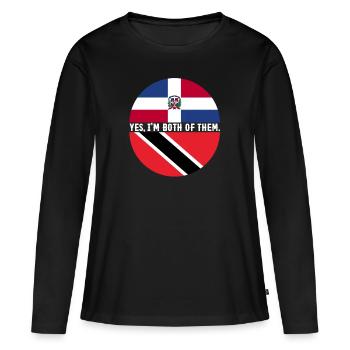 Drapeau de Trinité-et-Tobago - T-shirt manches longues Premium bio Femme - noir - Devant - Julia (174cm)