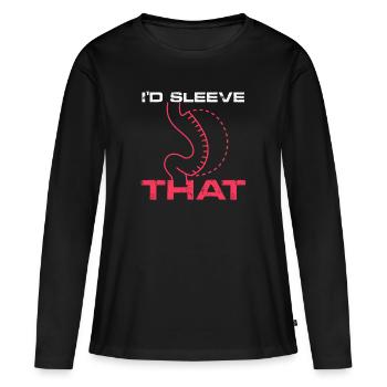 Je mettrais cette manche gastrectomie - T-shirt manches longues Premium bio Femme - noir - Devant - Julia (174cm)