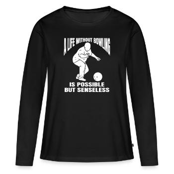 Bowling Club Bowling Skittles Bowler Skittles Club - T-shirt manches longues Premium bio Femme - noir - Devant - Julia (174cm)