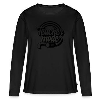 Chemise du dernier jour de l’école, mode enseignant hors tee, - T-shirt manches longues Premium bio Femme - noir - Devant - Julia (174cm)