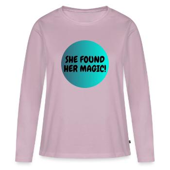 MAGIC 1 - Frauen Premium Bio Langarmshirt - Altrosa - Vorne - Julia (174cm)