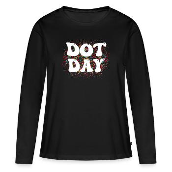 Alles Gute zum Internationalen Dot Day 2023 - Frauen Premium Bio Langarmshirt - Schwarz - Vorne - Julia (174cm)