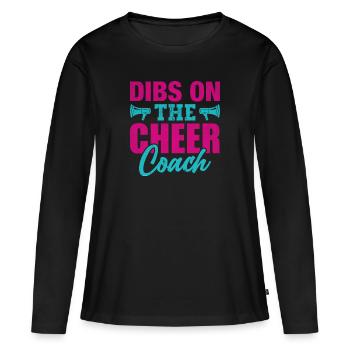Cheerleader Trainerin Pom Poms schwingen - Frauen Premium Bio Langarmshirt - Schwarz - Vorne - Julia (174cm)