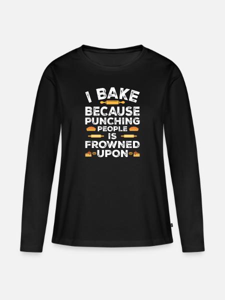 Cookie-Bäcker-Genuss Hobbybäcker - Frauen Premium Bio Langarmshirt - Schwarz
