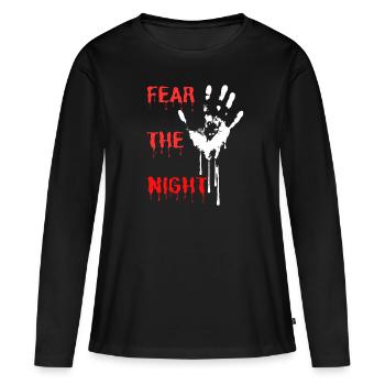 "Fear the Night", Horror and Fear - Women's Premium Organic Long Sleeve Shirt - black - Front - Julia (174cm)