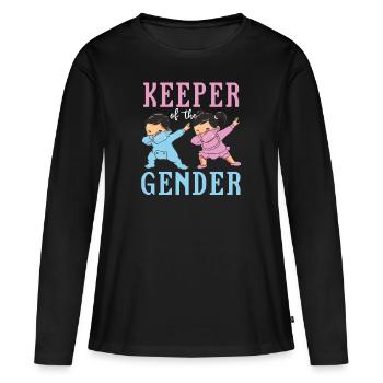 Gardien du genre - T-shirt manches longues Premium bio Femme - noir - Devant - Julia (174cm)