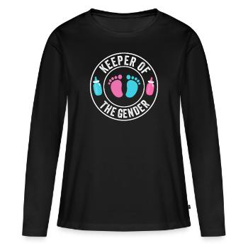 Gardien du genre - T-shirt manches longues Premium bio Femme - noir - Devant - Julia (174cm)