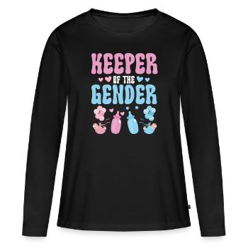 Gardien du genre - T-shirt manches longues Premium bio Femme - noir - Devant - Julia (174cm)