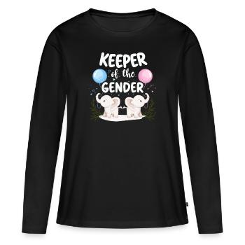 Gardien du genre - T-shirt manches longues Premium bio Femme - noir - Devant - Julia (174cm)