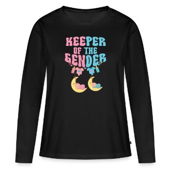 Gardien du genre - T-shirt manches longues Premium bio Femme - noir - Devant - Julia (174cm)