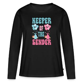 Gardien du genre - T-shirt manches longues Premium bio Femme - noir - Devant - Julia (174cm)
