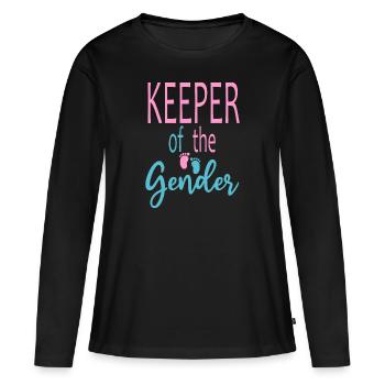 Gardien du genre - T-shirt manches longues Premium bio Femme - noir - Devant - Julia (174cm)