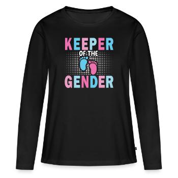 Gardien du genre - T-shirt manches longues Premium bio Femme - noir - Devant - Julia (174cm)