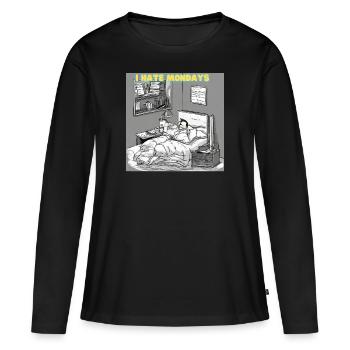 Morning grouch or late riser? - Women's Premium Organic Long Sleeve Shirt - black - Front - Julia (174cm)